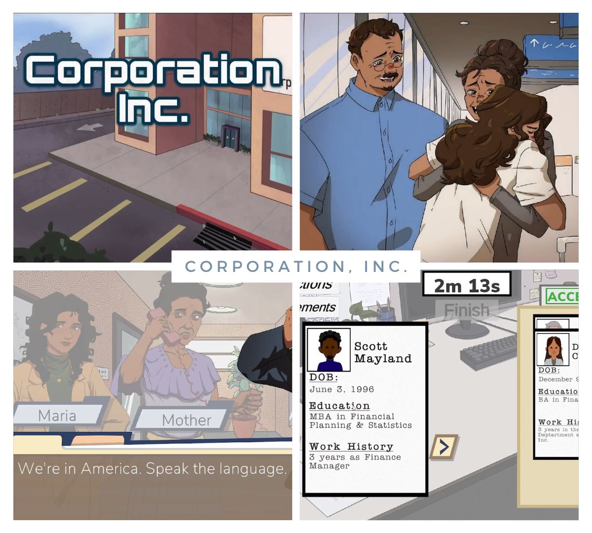 Corporation Inc., an award-winning critical thinking game.